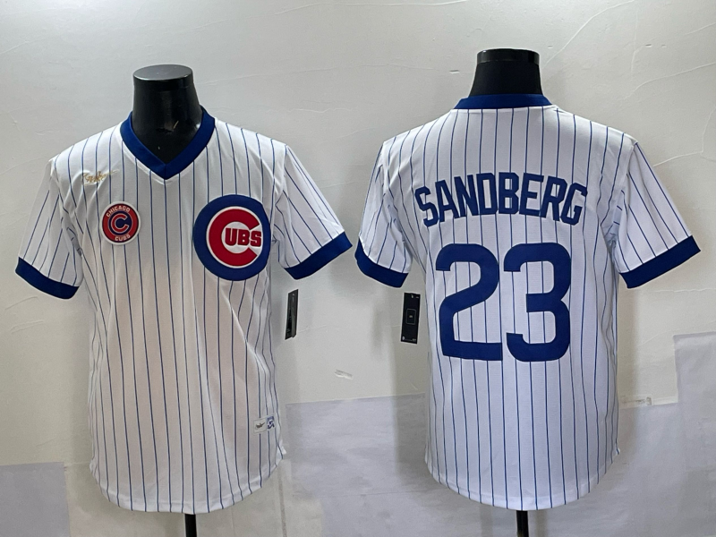 Men Chicago Cubs #23 Sandberg white Nike MLB 2025 jersey 009